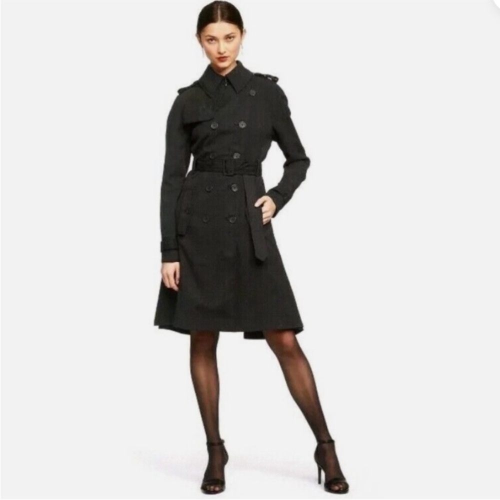 Altuzarra For Target Black Trench Coat xs like new textured classic